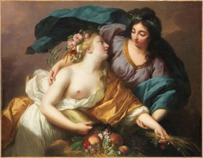 Reproduction d'un tableau d'Elisabeth Vigée Le Brun : La Paix amenant l'Abondance