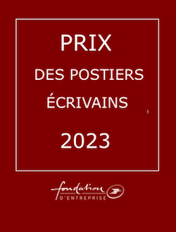 Visuel prix des postiers écrivains 2023 sur fond rouge