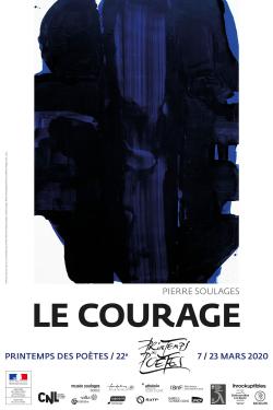Affiche du Printemps des poètes 2020 par Pierre Soulages