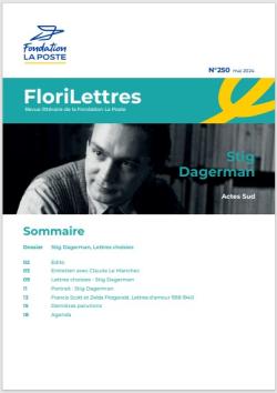 Couverture de FloriLettres 250 avec photo de Stig Dagerman et sommaire